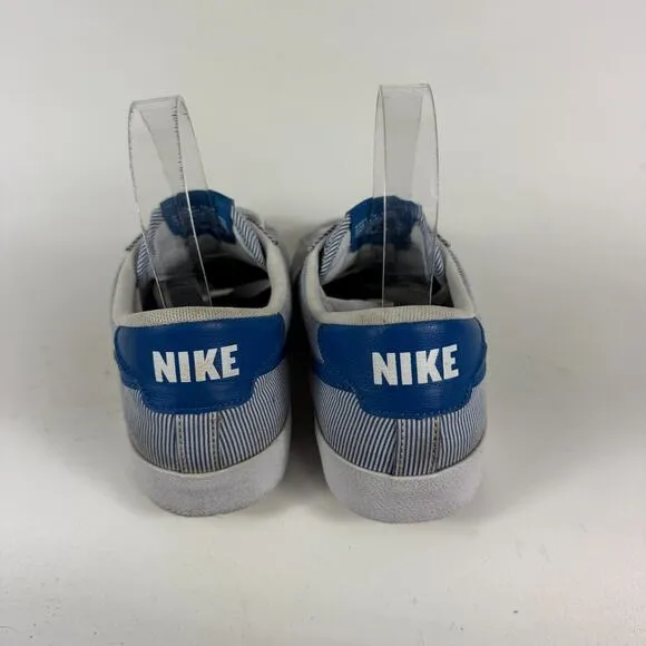 Nike Tennis Classic Athletic Shoes Men's 7 Blue White Stripe Lace-Up Low Top