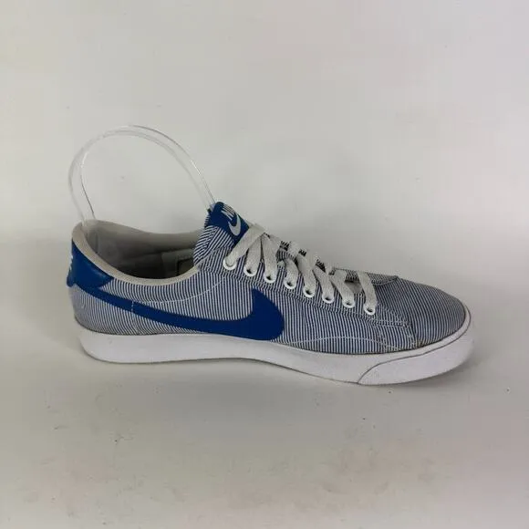 Nike Tennis Classic Athletic Shoes Men's 7 Blue White Stripe Lace-Up Low Top