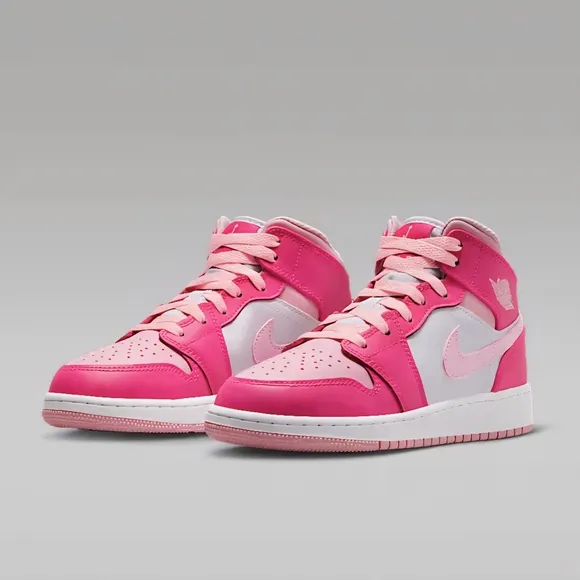 NIKE Youth Air Jordan 1 Mid PS in &quot;Fierce Pink&quot; Size 4.5 Youth/6 Women's - *NIB*