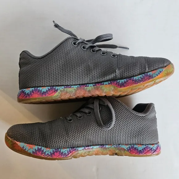 Nobull Gray Patchwork Athletic Trainer Shoes Womens Size 8.5 Fitness Sneakers
