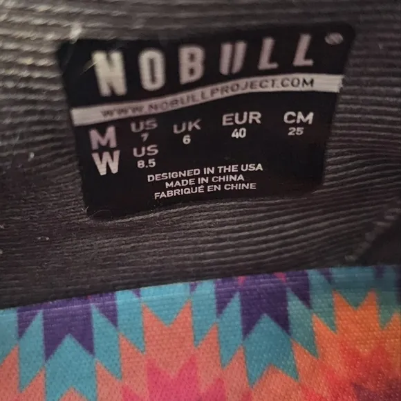 Nobull Gray Patchwork Athletic Trainer Shoes Womens Size 8.5 Fitness Sneakers