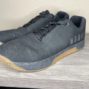 NOBULL Shoes Sneakers Outwork Edge Mens 12.5 Black Gum Superfabric Gym Fitness