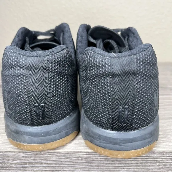NOBULL Shoes Sneakers Outwork Edge Mens 12.5 Black Gum Superfabric Gym Fitness
