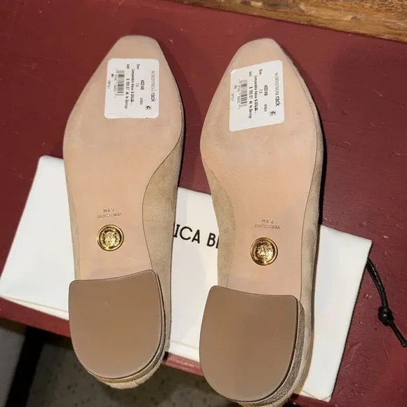 😍NWB Veronica Beard Tan Suede 7.5M Women's Shoes With Dustbag