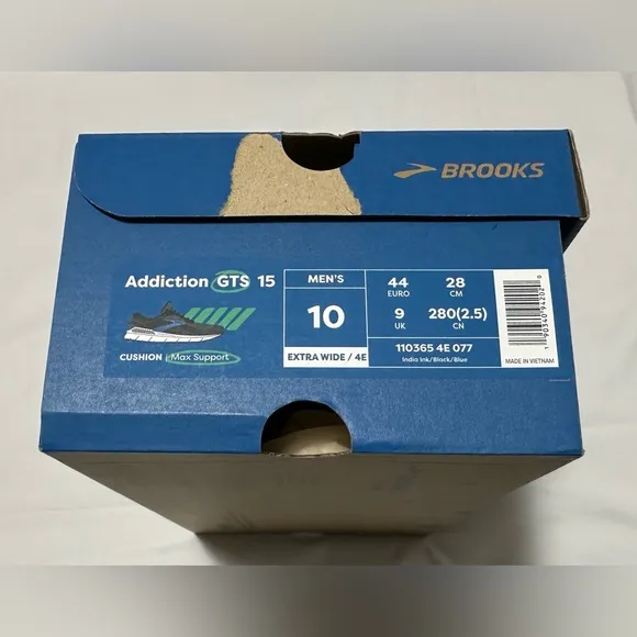 NWT Brooks Men’s “Addiction GTS 15” Running Shoes Size:10 Extra Wide