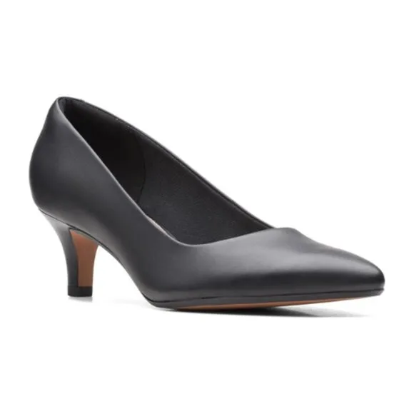 NWT CLARKS COLLECTION Women 7M Black Linvale Jerica Slip On Leather Pumps Shoes