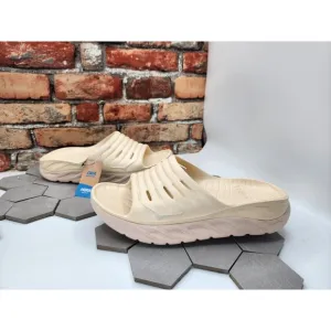NWT Hoka One Ora Recovery Slide 2 Vanilla Cream Slip On Sandals Mens Sz 12