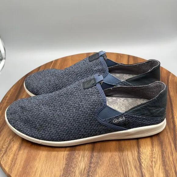 OluKai Alapa Shoes Mens Size 12 Blue Slip On Comfort Sneakers 10396 Vide