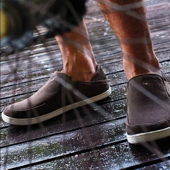Olukai mens Nohea mesh slip on shoes in Mustang Brown Size 9
