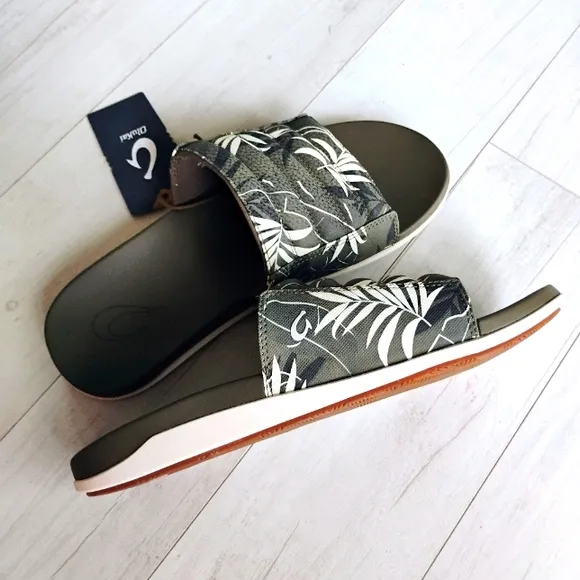 OluKai NEW Mens Maha 'Olu Slides Sandals