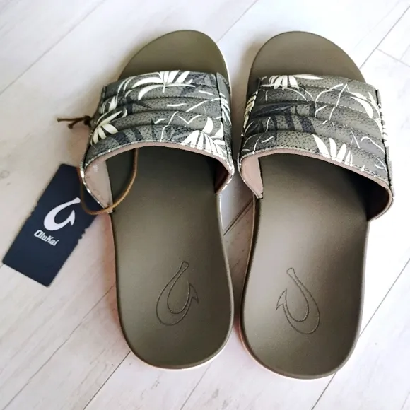 OluKai NEW Mens Maha 'Olu Slides Sandals