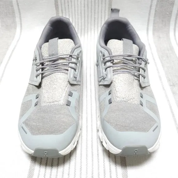 ON CLOUD Cloud 5 Terry Running Shoe Mens 9.5 Glacier Lunar Grey Workout Sneakers