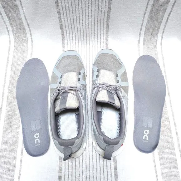 ON CLOUD Cloud 5 Terry Running Shoe Mens 9.5 Glacier Lunar Grey Workout Sneakers