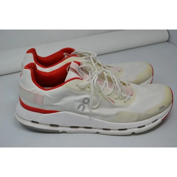 On Cloudnova‎ Form White Red 26.98485 Men's Running Sz 13 Shoes Training Sneaker
