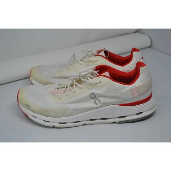 On Cloudnova‎ Form White Red 26.98485 Men's Running Sz 13 Shoes Training Sneaker
