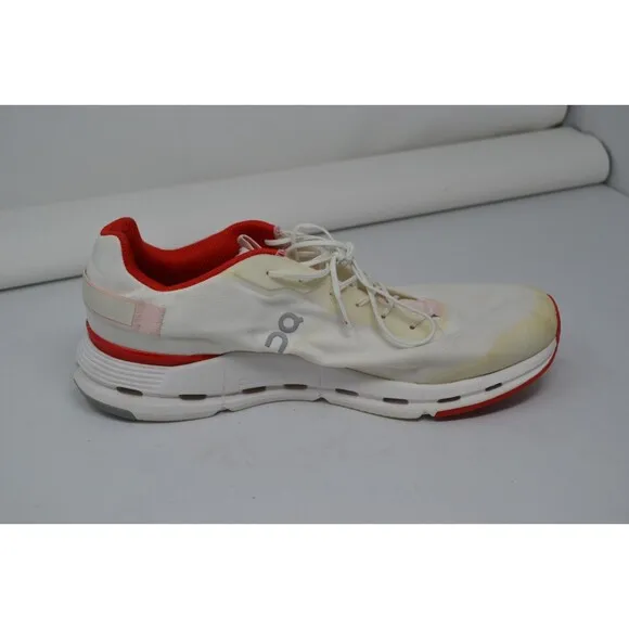 On Cloudnova‎ Form White Red 26.98485 Men's Running Sz 13 Shoes Training Sneaker