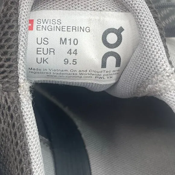 ON Cloudswift Running Shoes Men's Size 10 Gray Swiss Comfort Athletic Athleisure