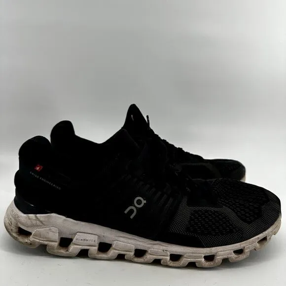 On Running Cloudswift Sneakers CloudTec Sole Speedboard Black Rock White 12