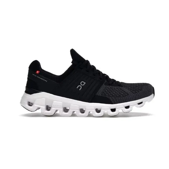 On Running Cloudswift Sneakers CloudTec Sole Speedboard Black Rock White 12