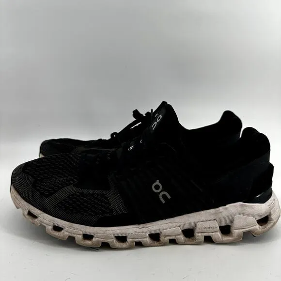 On Running Cloudswift Sneakers CloudTec Sole Speedboard Black Rock White 12