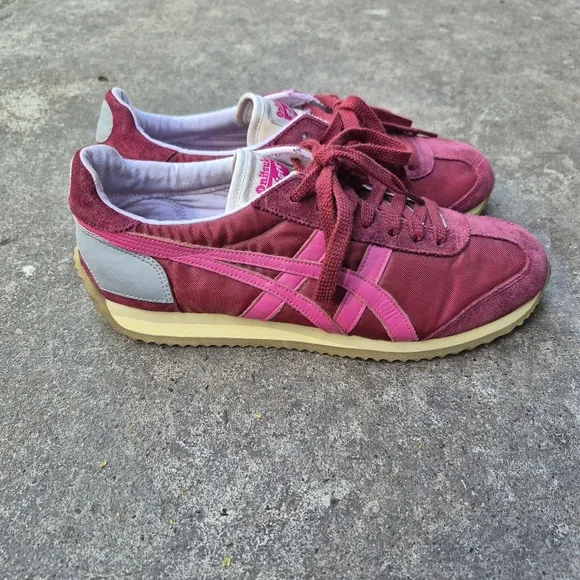 Onitsuka Tiger California 78 Vin Sneakers Men's US Size 6 Shoes Red/Maroon Gray