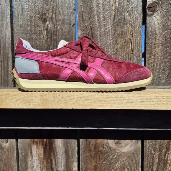 Onitsuka Tiger California 78 Vin Sneakers Men's US Size 6 Shoes Red/Maroon Gray