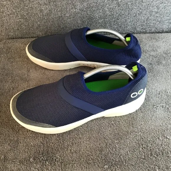 Oofos 00mg Mesh Navy Blue Casual Comfort Shoes Sneakers Size 12 Stretch Pull On