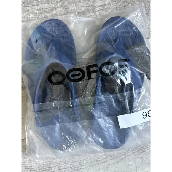 OOFOS Men's Navy Blue MEN'S Ooriginal Flip Flop Recovery Comfort Sandals 10 NEW