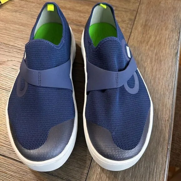 OOFOS Navy Blue Slip On Athletic Recovery Shoes Comfort Walking Sneakers‎ M 10.5