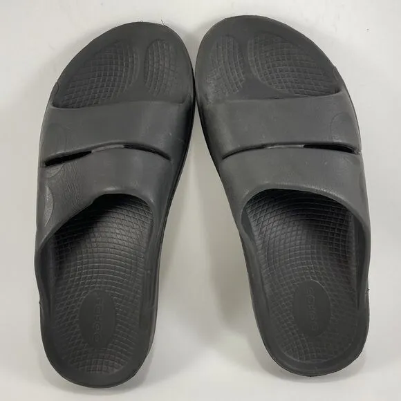 Oofos Ooahh Comfort Slide Mens Size 9, Womens Size 11 Black Recovery Sandals