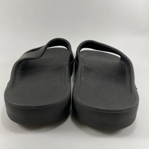 Oofos Ooahh Comfort Slide Mens Size 9, Womens Size 11 Black Recovery Sandals