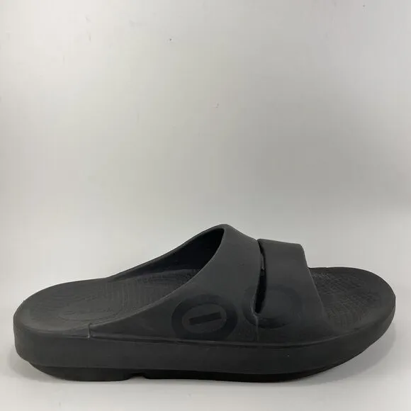 Oofos Ooahh Comfort Slide Mens Size 9, Womens Size 11 Black Recovery Sandals