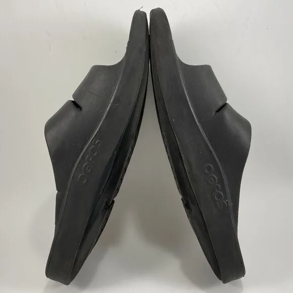 Oofos Ooahh Comfort Slide Mens Size 9, Womens Size 11 Black Recovery Sandals