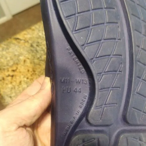 OOFOS OOahh Luxe Women's Sport Slide Recovery Comfort Sandals Blue Size W13/M11