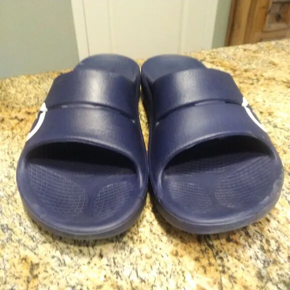 OOFOS OOahh Luxe Women's Sport Slide Recovery Comfort Sandals Blue Size W13/M11