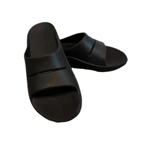 Oofos Ooahh Men's 13 Recovery Slip On Slide Sandals Black Travel Comfort