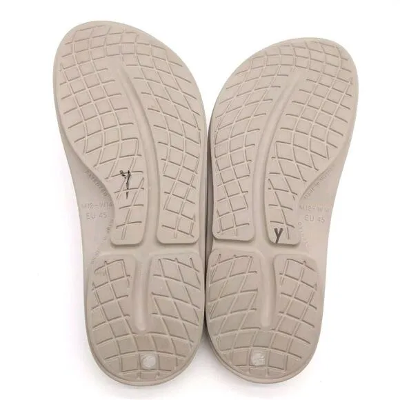 Oofos Ooahh (Mens Size 12) Slip On Comfort Slides‎ Recovery Sandals Tan