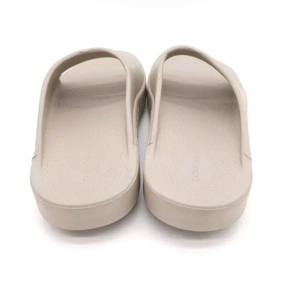 Oofos Ooahh (Mens Size 12) Slip On Comfort Slides‎ Recovery Sandals Tan