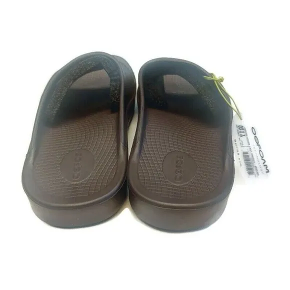 OOFOS Ooahh Recovery Slide Mens Size 11 Womens Size 13 Pool Sandal Mocha Brown