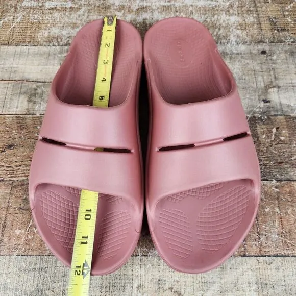 OOfos OOahh Recovery Slide Nomad Men's Size 12 EU 45 Pink Comfort Casual Sandals
