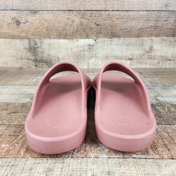 OOfos OOahh Recovery Slide Nomad Men's Size 12 EU 45 Pink Comfort Casual Sandals