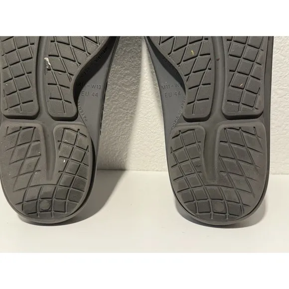 OOFOS OOahh Recovery Slip On Sandals Unisex Mens Sz 11 Womens Sz 13 Gray GUC