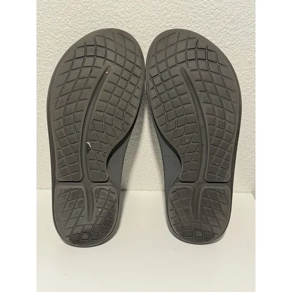 OOFOS OOahh Recovery Slip On Sandals Unisex Mens Sz 11 Womens Sz 13 Gray GUC