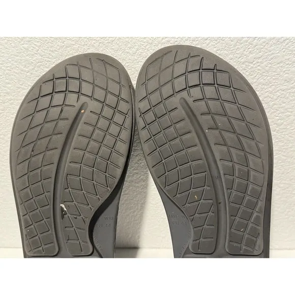 OOFOS OOahh Recovery Slip On Sandals Unisex Mens Sz 11 Womens Sz 13 Gray GUC
