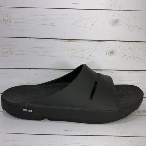 Oofos Ooahh Sandals Slides Mens Size 13 Black Comfort Recovery