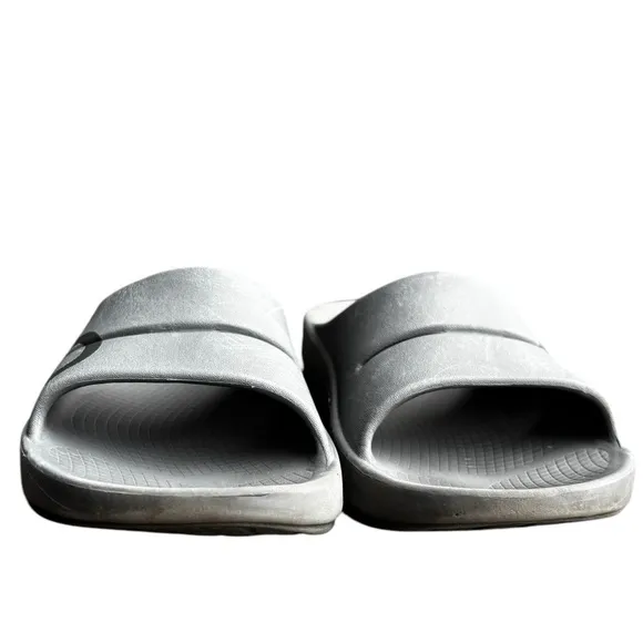 Oofos Ooahh Slide Sandals Mens Size 8 Gray Comfort Recovery Slides, Womens 10