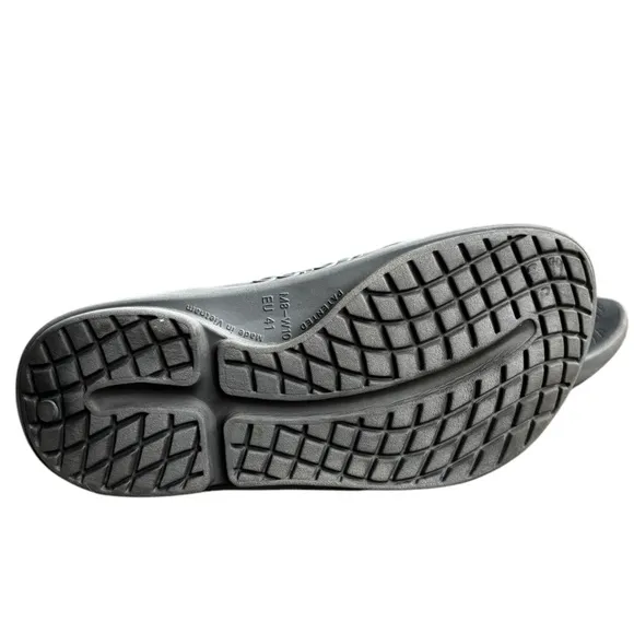 Oofos Ooahh Slide Sandals Mens Size 8 Gray Comfort Recovery Slides, Womens 10