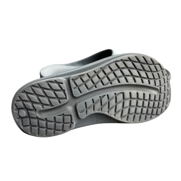 Oofos Ooahh Slide Sandals Mens Size 8 Gray Comfort Recovery Slides, Womens 10