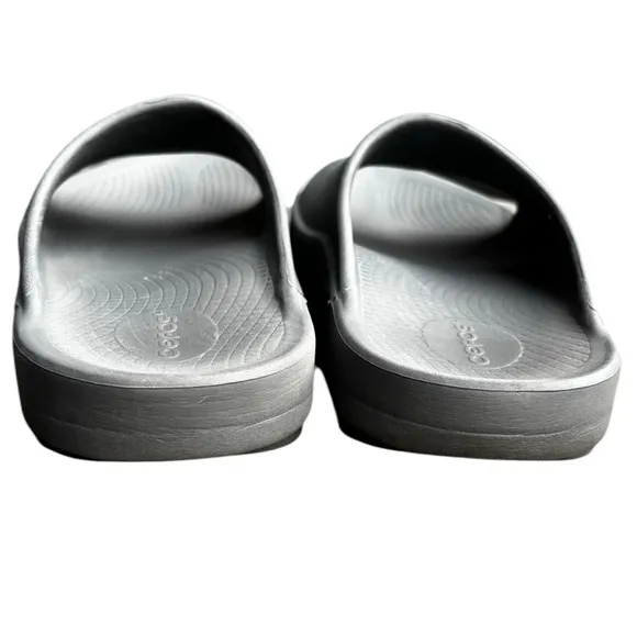 Oofos Ooahh Slide Sandals Mens Size 8 Gray Comfort Recovery Slides, Womens 10