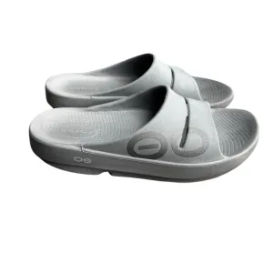 Oofos Ooahh Slide Sandals Mens Size 8 Gray Comfort Recovery Slides, Womens 10